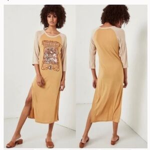 Spell‎ Wild Child Graphic T Shirt Midi Dress Size Medium